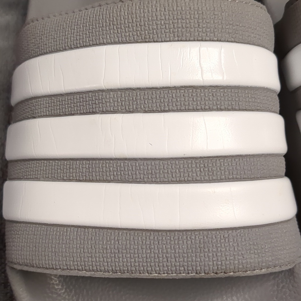 Adidas Gray and White Slide Sandals - Picture 10 of 16